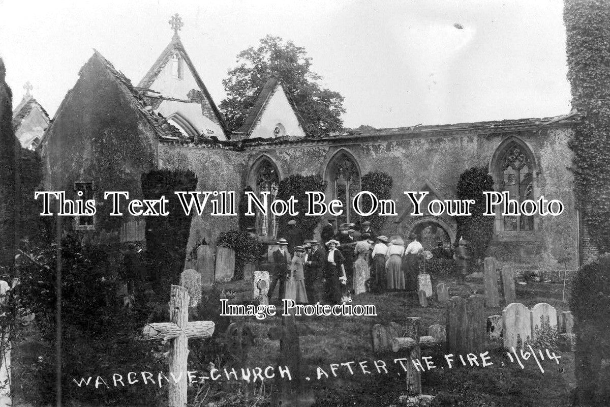 BK 497 - Suffragette Fire, Wargrave Church, Berkshire 1914