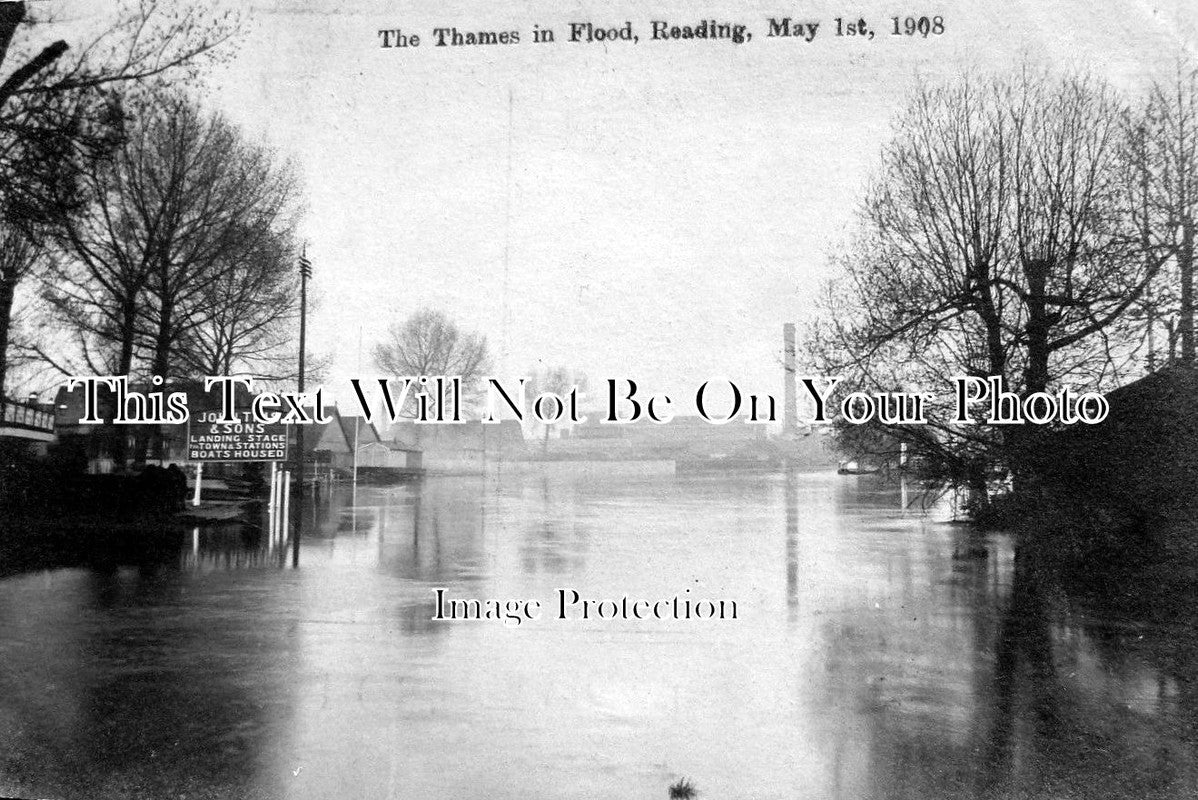 BK 552 - The Thames In Flood, Reading, Berkshire 1908