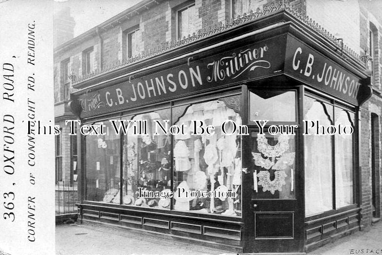 BK 642 - G B Johnson Milliner, 363 Oxford Road, Reading, Berkshire c1906