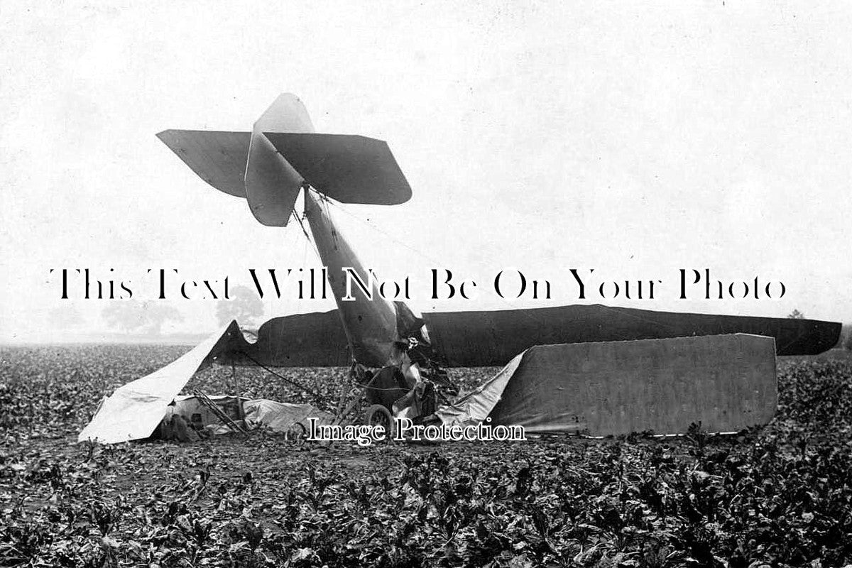 BK 717 - Aircraft Plane Crash, Bray, Maidenhead, Berkshire c1913