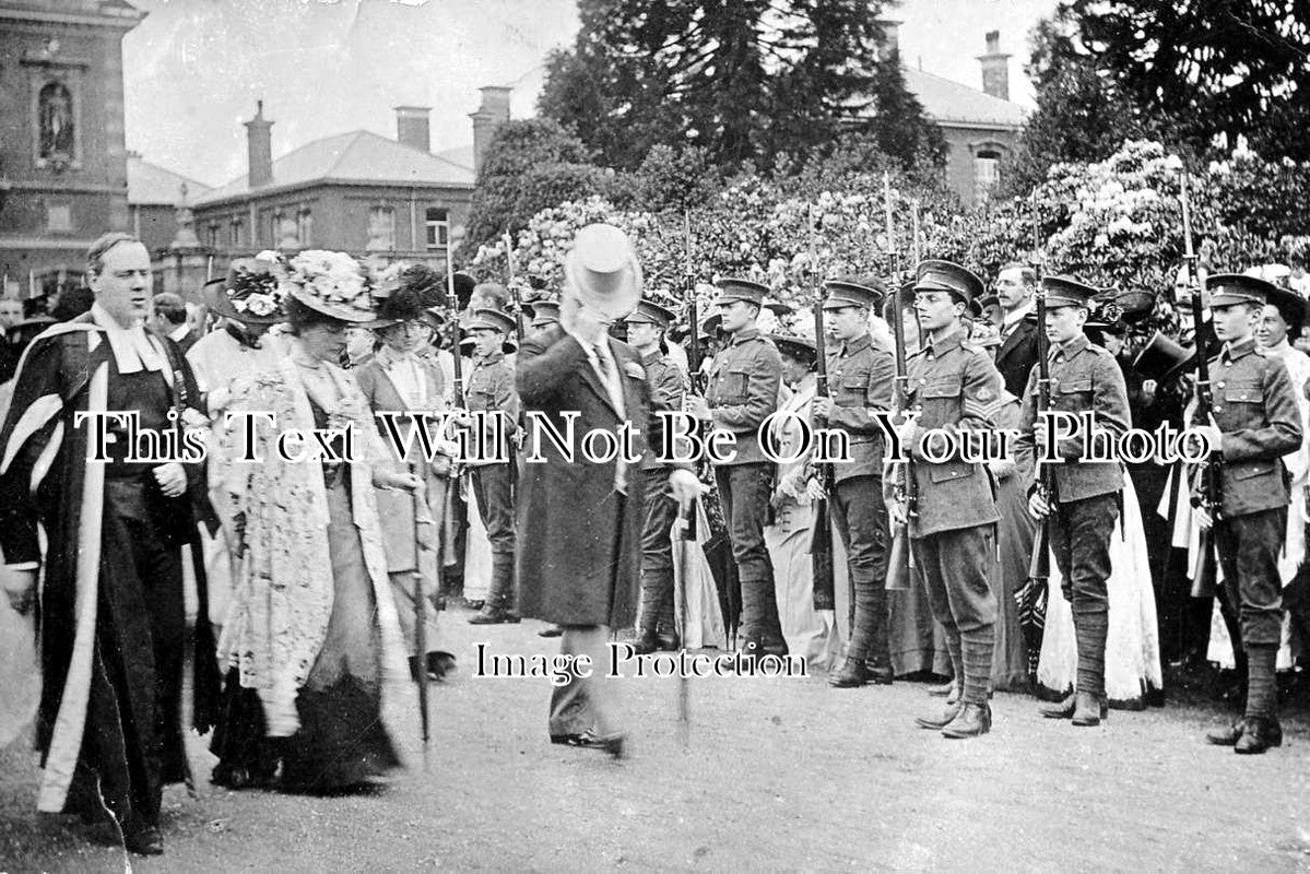 BK 720 - King George Visit, Speech Day, Wellington College, Crowthorne, Berkshire c1909