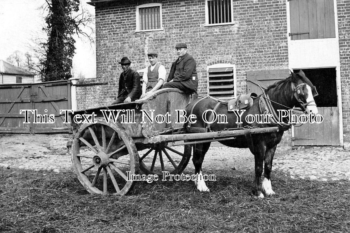 BK 751 - Sir James Clack Horse & Cart, Tidmarsh, Reading, Berkshire c1912