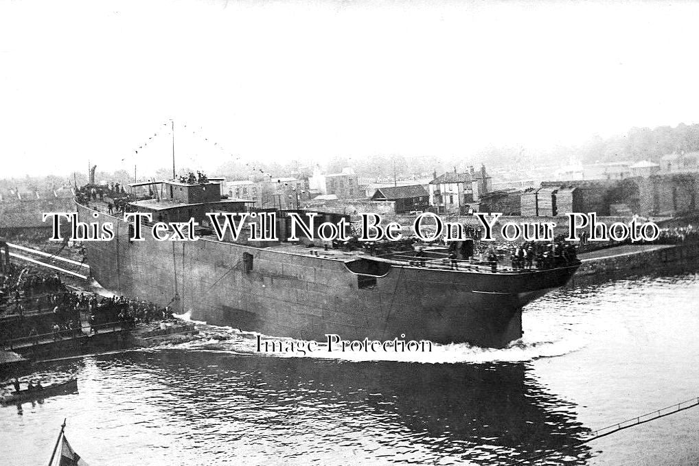 BR 257 - Launch Of Bristol City At Chas Hills Yard Bristol 1899