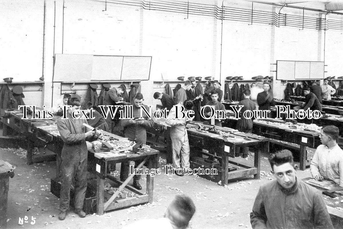 BU 1109 - RAF Halton Men Inside Workshops, Buckinghamshire