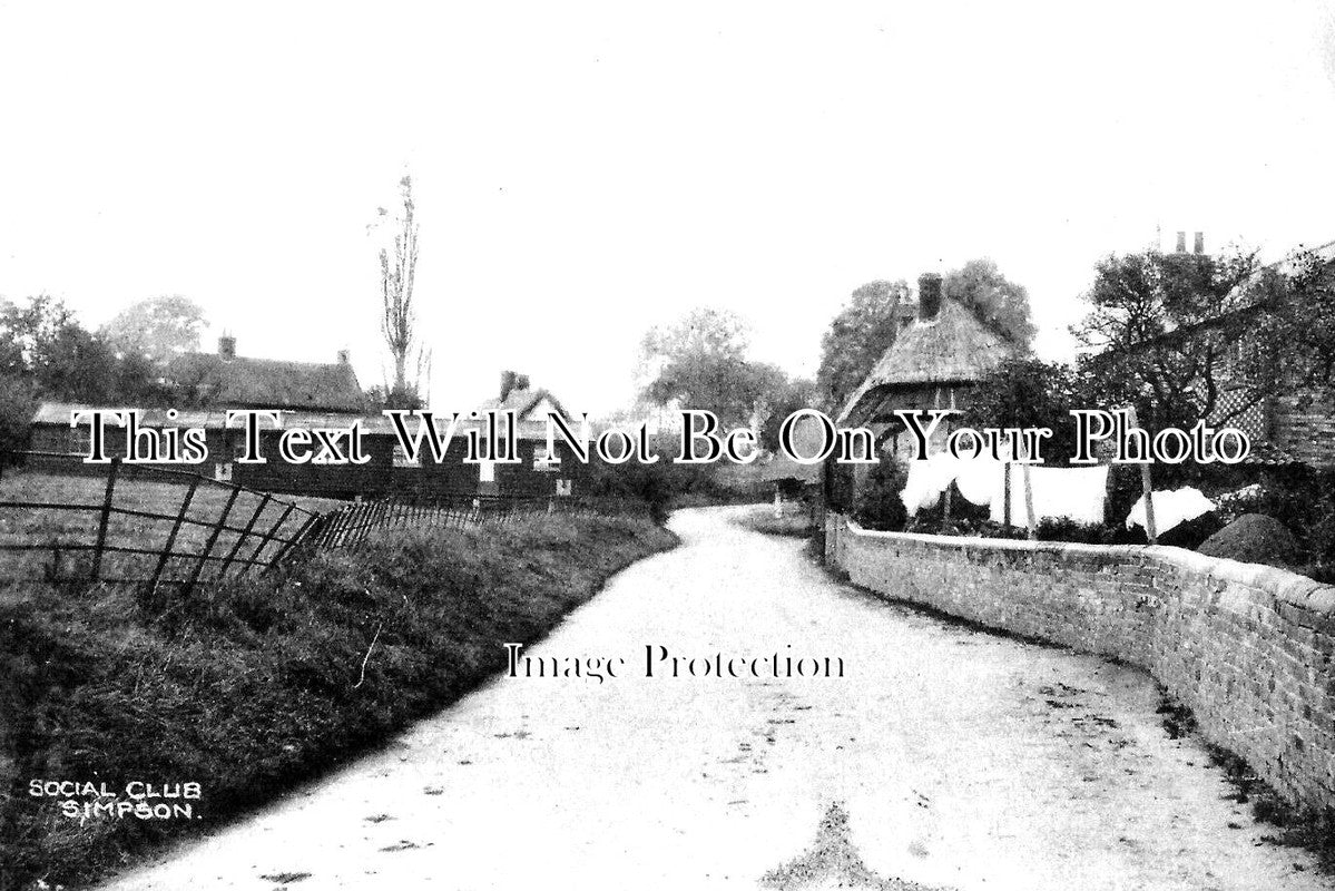 BU 1984 - Social Club, Simpson, Buckinghamshire c1910