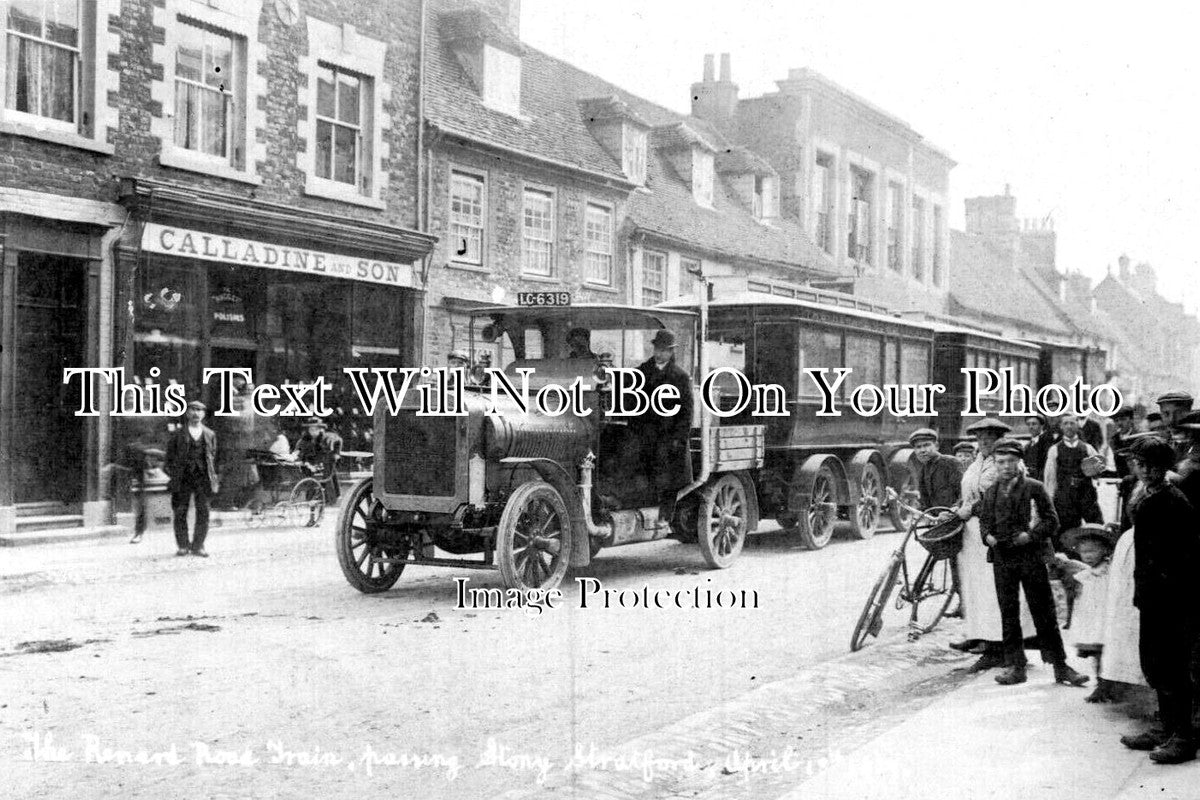 BU 2149 - The Renard Road Train, Stony Stratford, Buckinghamshire c1907