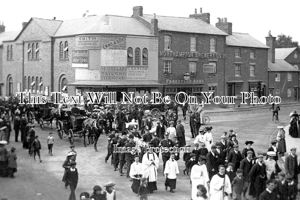 BU 2177 - Funeral Procession, Stony Stratford, Buckinghamshire 1907