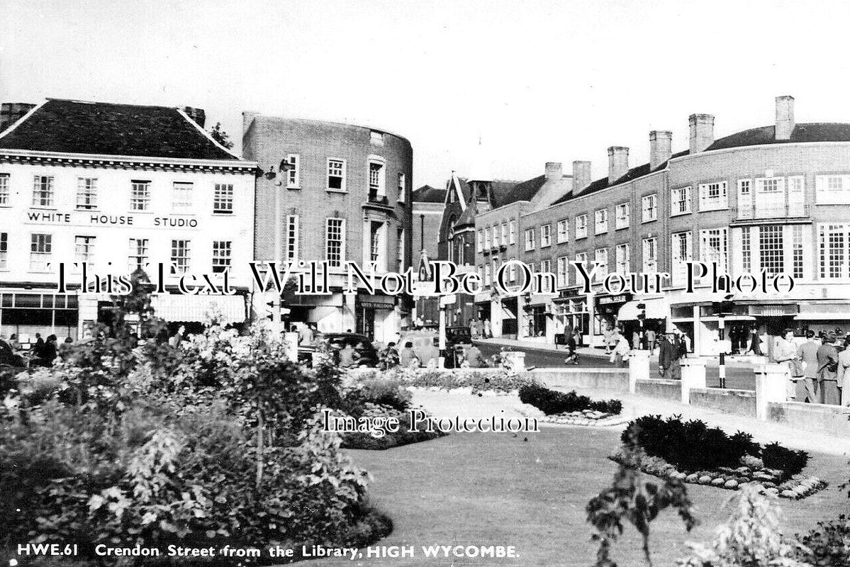BU 2320 - Crendon Street From The Library, High Wycombe, Buckinghamshire