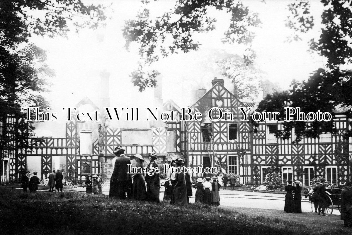 CH 1126 - Fire At Carden Hall, Clutton, Cheshire 1912