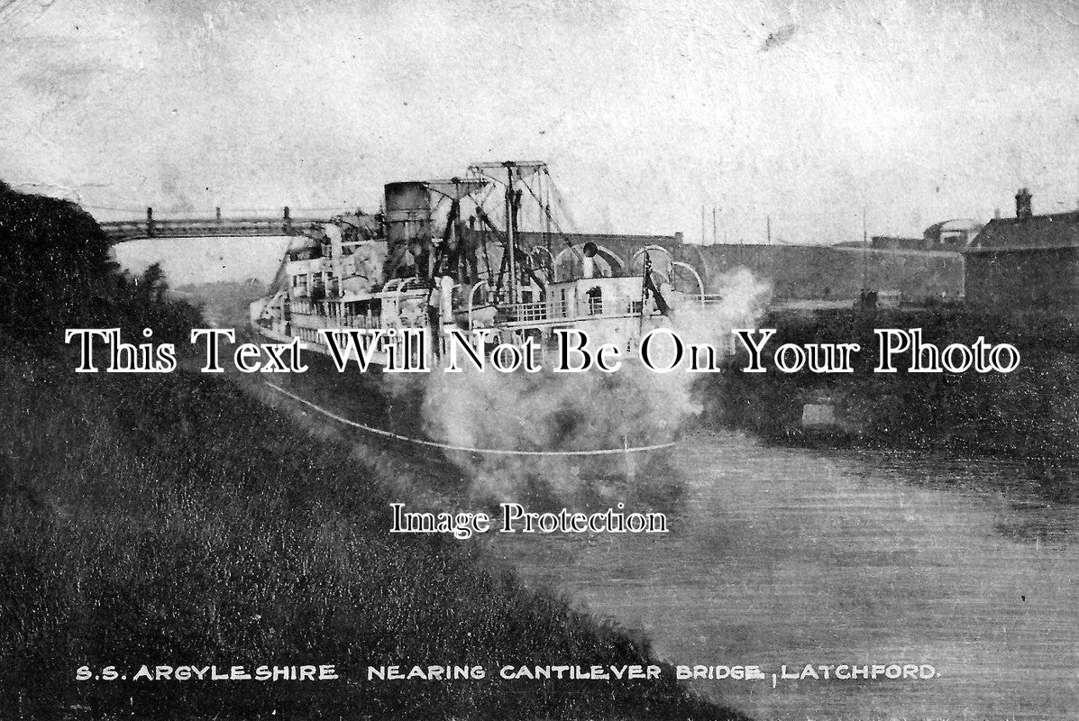 CH 1149 - SS Argyleshire At Cantilever Bridge, Latchford, Cheshire