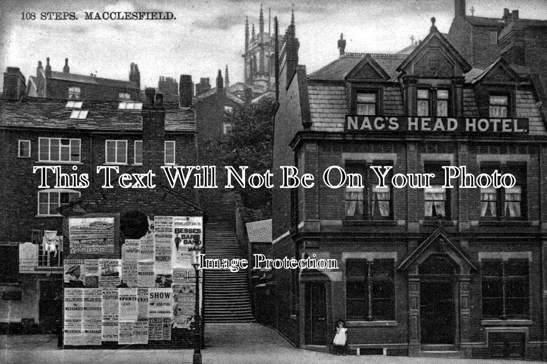 CH 1185 - Nags Head Hotel, Macclesfield, Cheshire c1909