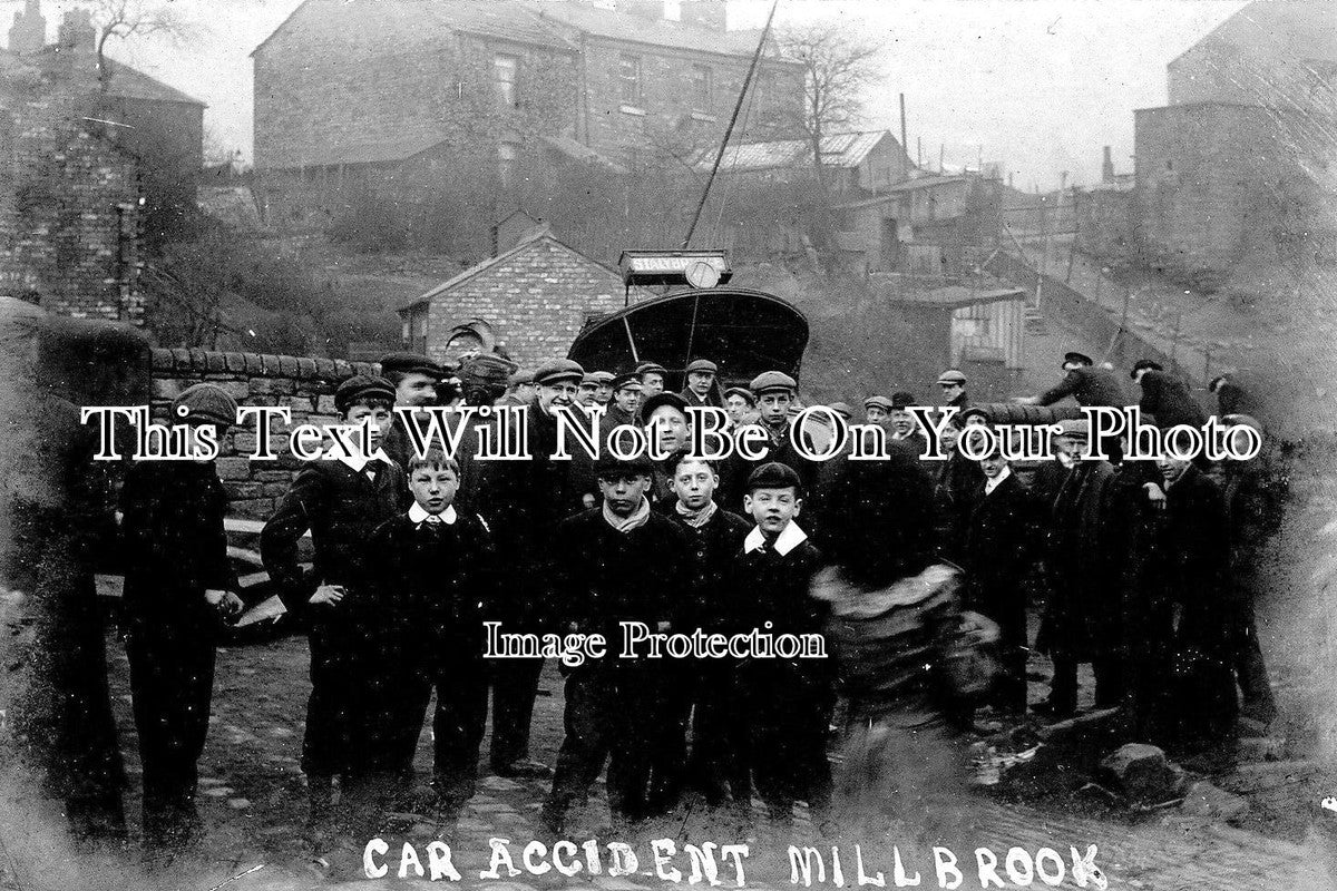 CH 1206 - Car Accident, Millbrook, Stalybridge, Cheshire c1908