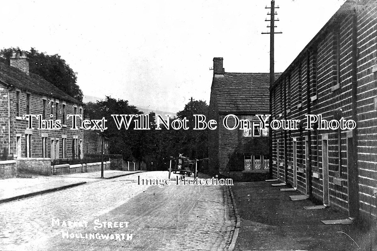 CH 1430 - Market Street, Hollingworth, Cheshire c1925