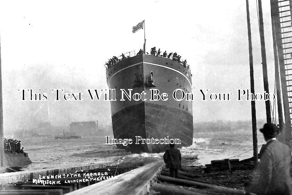 CH 1472 - Launch Of P & O Liner Karmala, Birkenhead, Cheshire