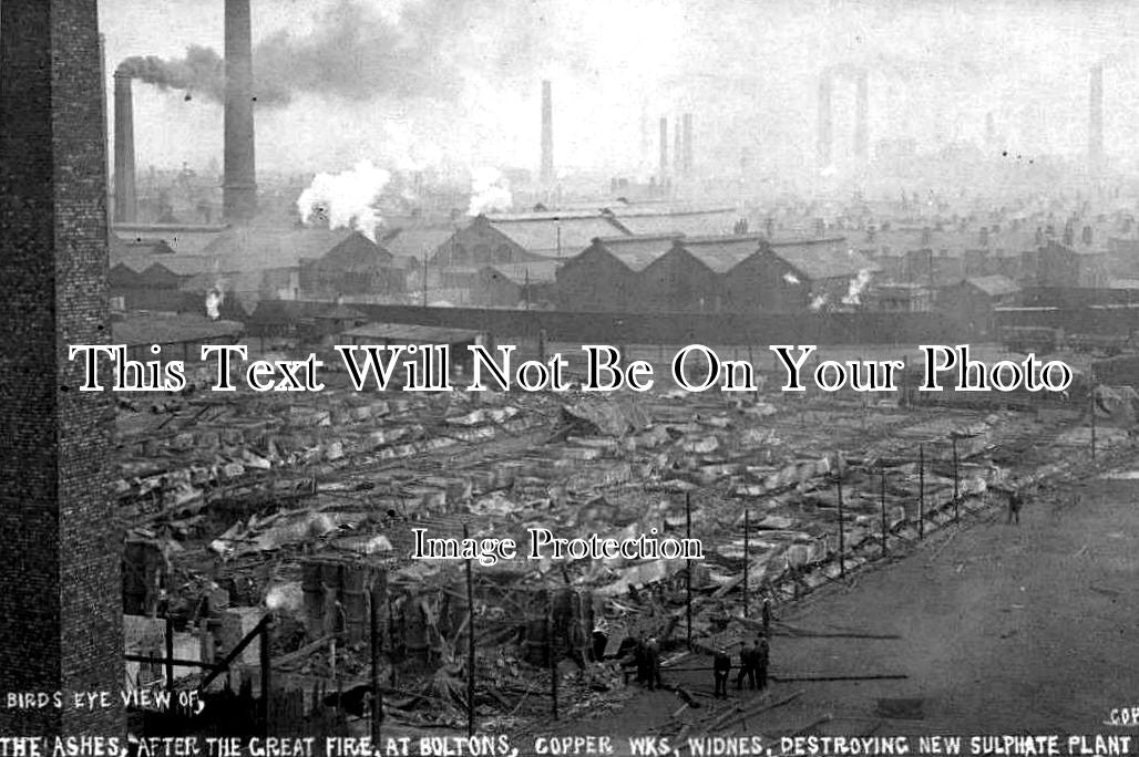 CH 1555 - Great Fire At Boltons Copper Works, Widnes, Cheshire