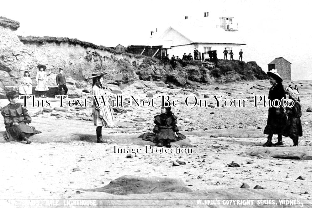 CH 1583 - On The Sands, Hale Lighthouse, Cheshire c1910