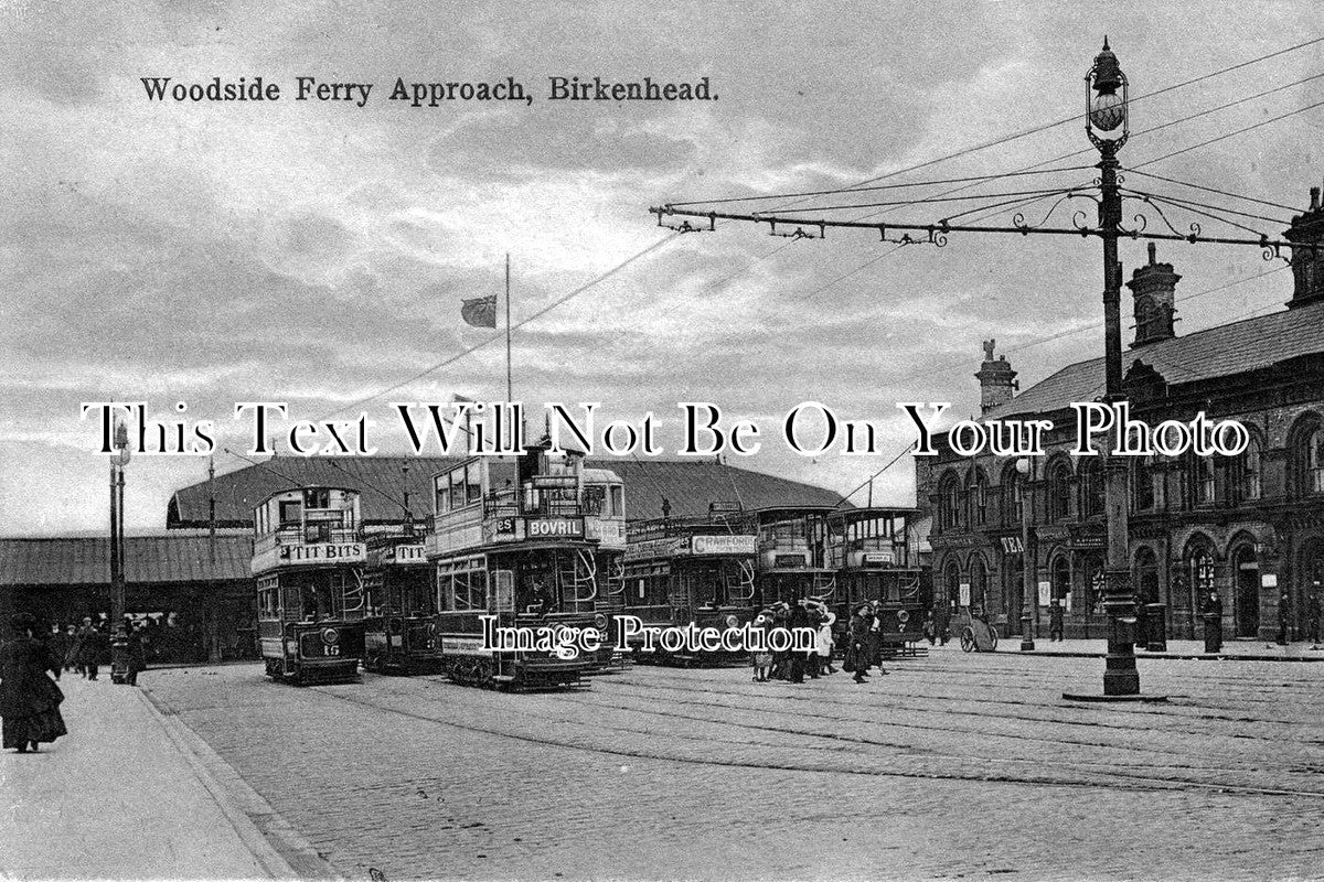 CH 175 - Woodside Ferry Approach, Birkenhead, Cheshire c1915