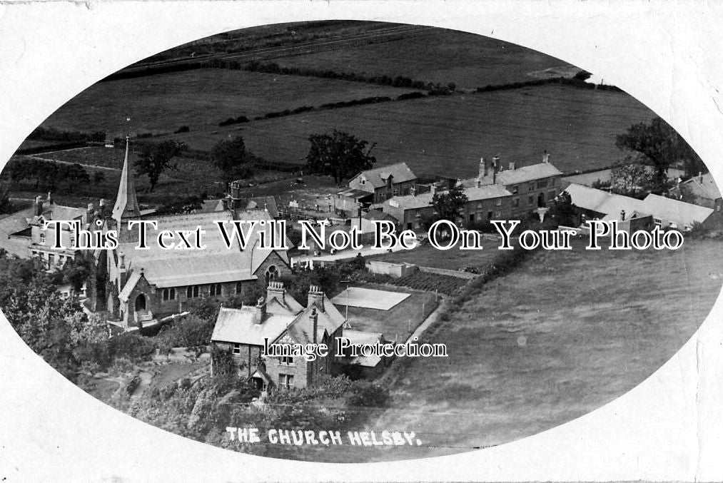 CH 206 - Aerial View Of Church, Helsby Village, Cheshire