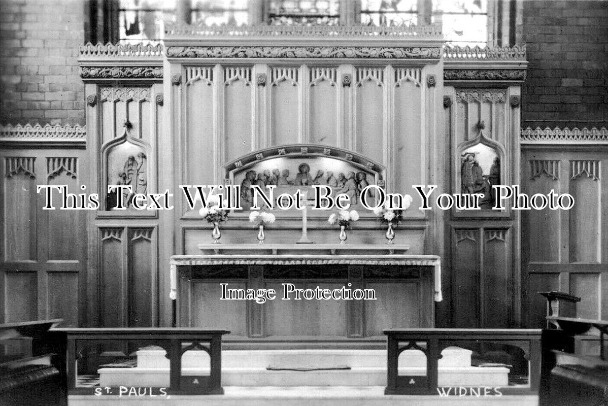 CH 2163 - St Pauls Church Altar, Widnes, Cheshire