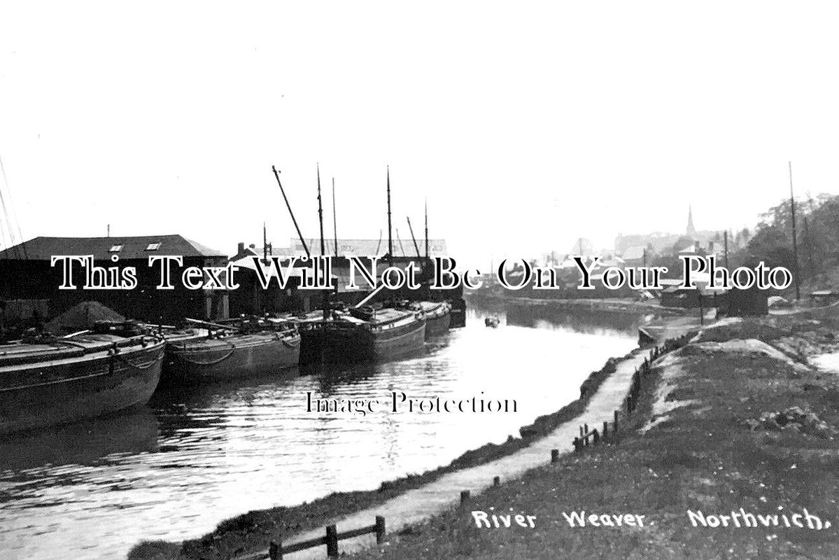 CH 2219 - River Weaver, Northwich, Cheshire c1924