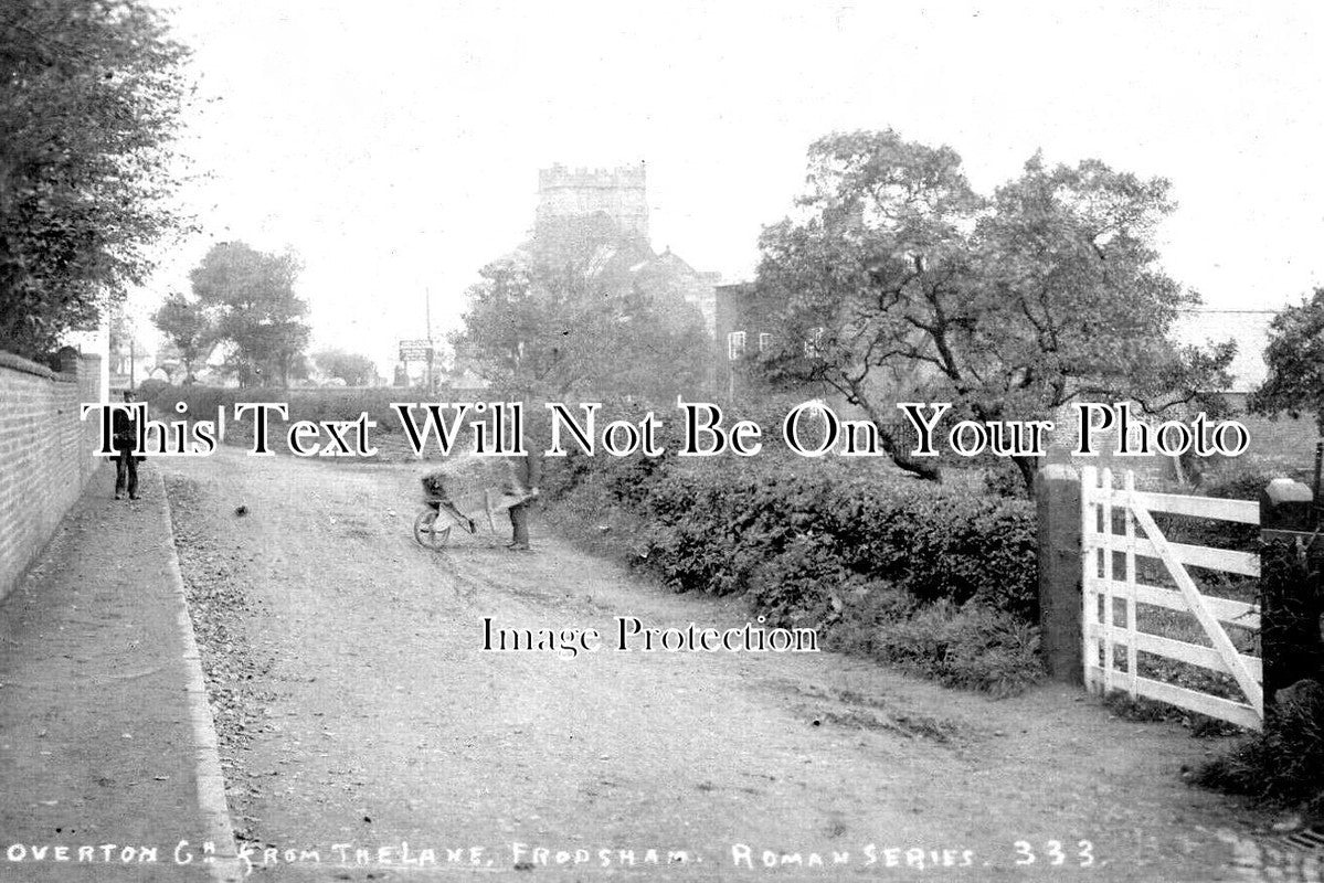 CH 2232 - Overton Church From The Lane, Frodsham, Cheshire c1908
