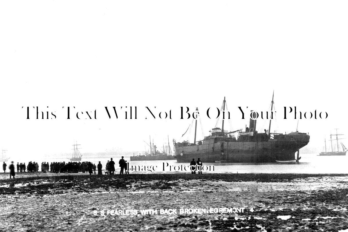 CH 2417 - SS Fearless With Back Broken, Egremont, Wallasey, Cheshire