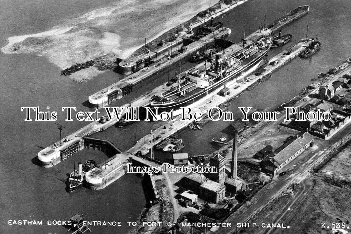 CH 2486 - Eastham Locks, Entrance To Port Of Manchester Ship Canal
