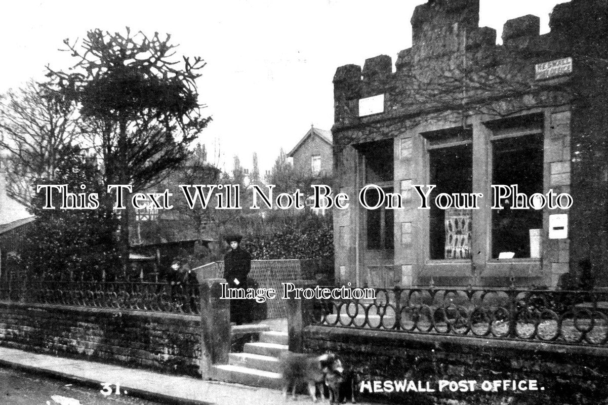 CH 2544 - Heswall Post Office, Wirral, Cheshire c1921