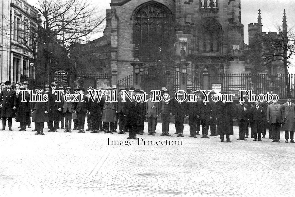 CH 2610 - Veterans Outside St Michaels Church, Macclesfield, Cheshire