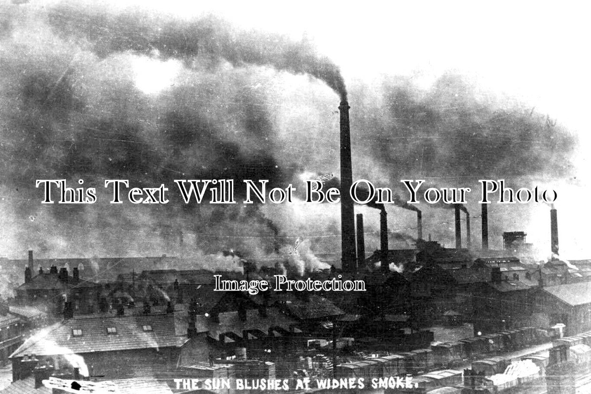 CH 2668 - The Sun Blushes At Widnes, Smoke, Cheshire