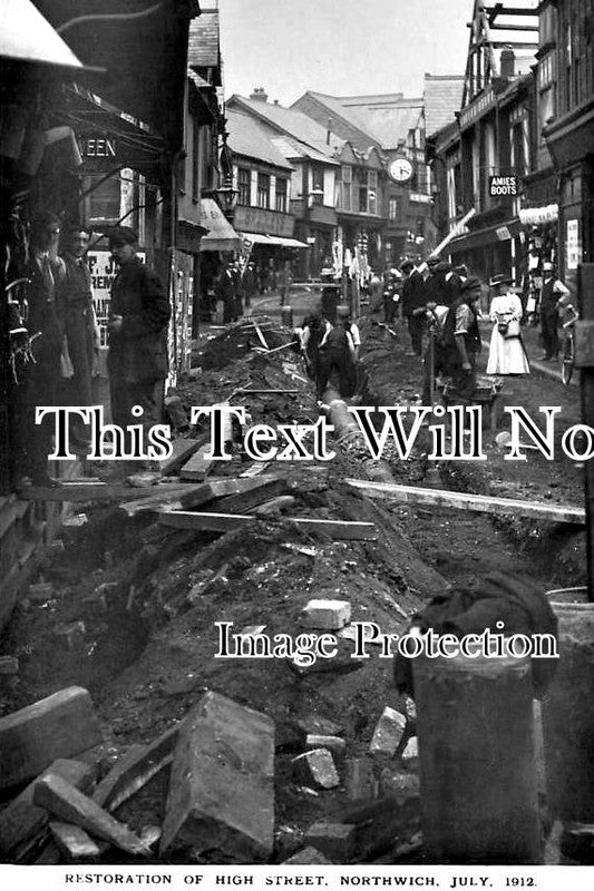 CH 2952 - Restoration Of Northwich High Street, Cheshire 1912