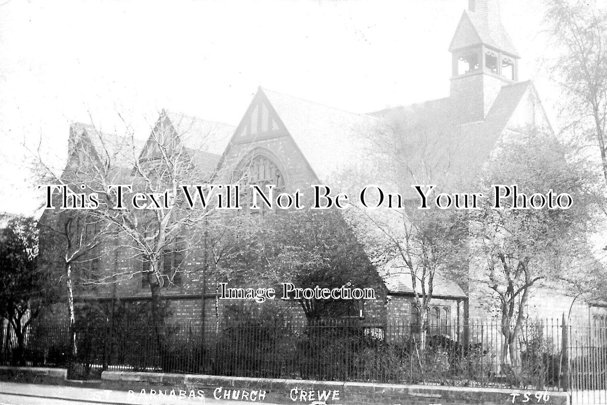 CH 2990 - St Barnabas Church, Crewe, Cheshire c1906