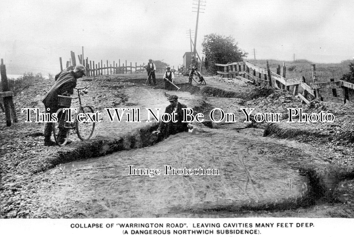 CH 3192 - Collapse Of Warrington Road, Northwich, Cheshire