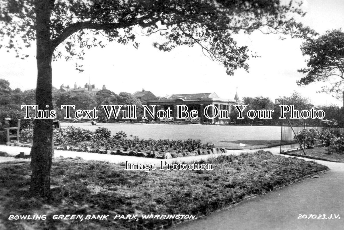 CH 3295 - Bowling Green, Bank Park, Warrington, Cheshire c1936