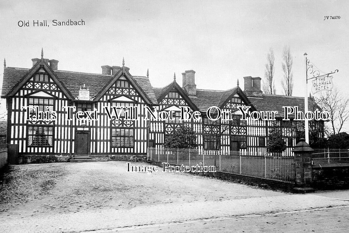 CH 3310 - Old Hall, Sandbach, Cheshire c1912
