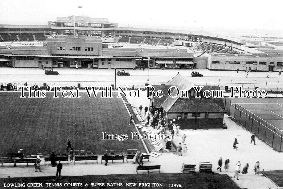 CH 3332 - Bowling Green, Tennis Courts, New Brighton, Cheshire