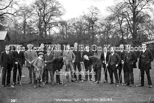 CH 3432 - Crossanna Golf Team, Frodsham, Cheshire 1912