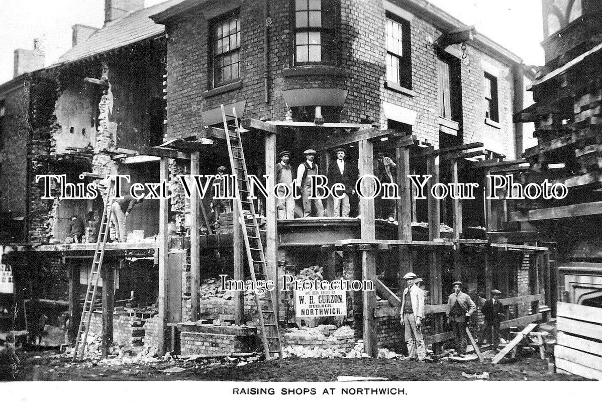 CH 3433 - Raising Shops At Northwich, Subsidence, Cheshire