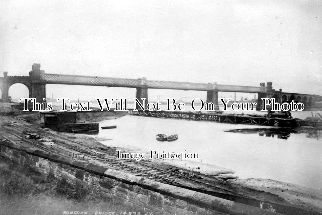CH 393 - Runcorn Railway Bridge, Cheshire c1880