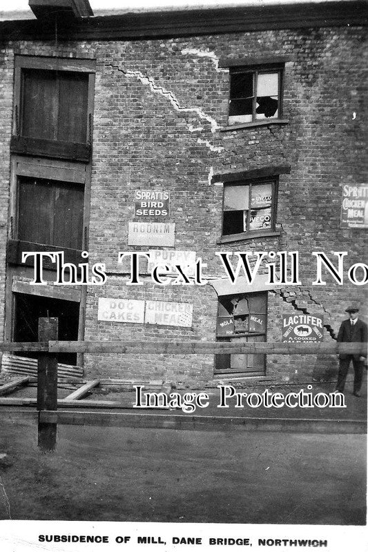 CH 430 - Subsidence Of The Mill, Dane Bridge, Northwich, Cheshire