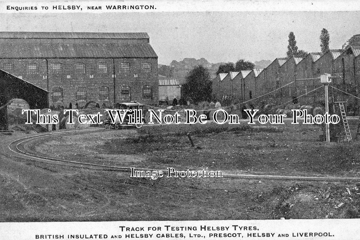 CH 439 - Cable Testing Track For Tyres, Helsby, Cheshire c1908