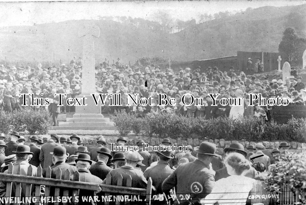 CH 536 - Unveiling Of The Helsby War Memorial, Cheshire c1921