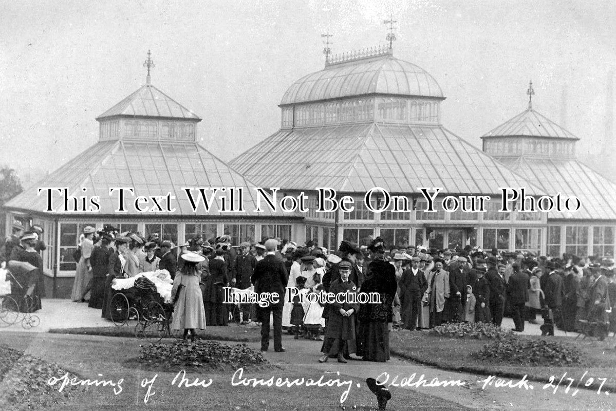 CH 592 - Opening Of New Conservatory, Oldham Park, Oldham, Cheshire 1907