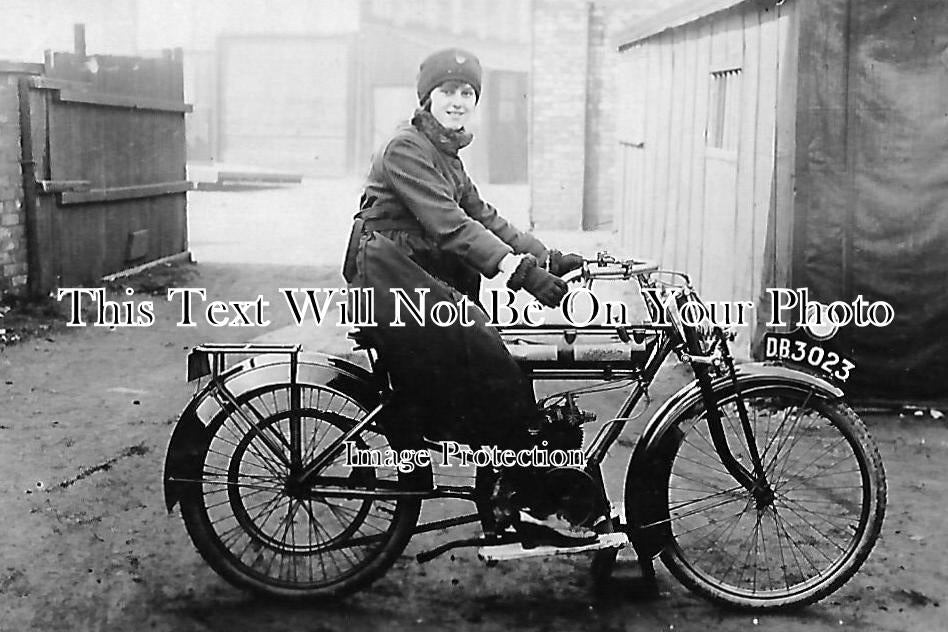 CH 667 - Calthorp Junior Lady Motorcycle Rider, Stockport, Cheshire