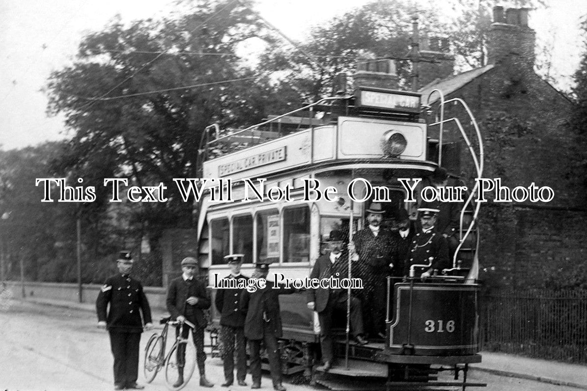 CH 714 - The First Tram Car To Brooklands & Timperley, Cheshire c1906