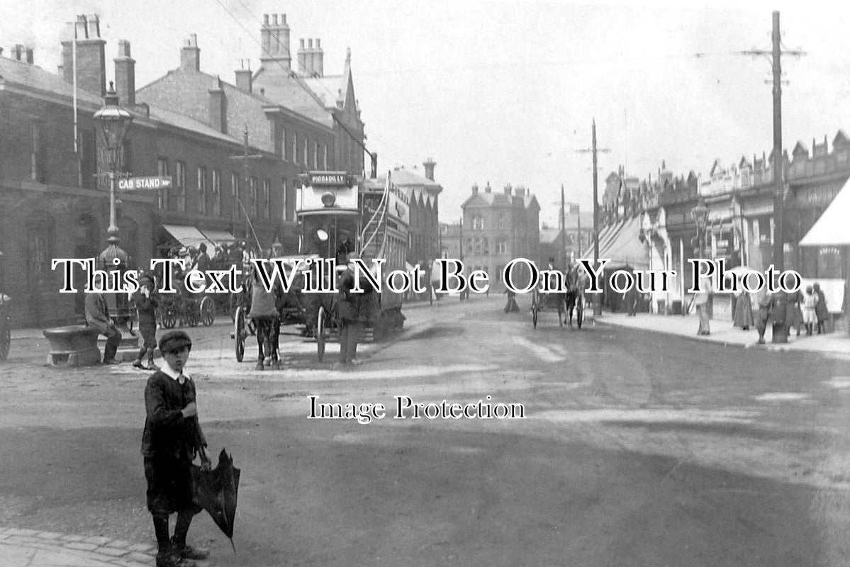 CH 719 - Tram Terminus, Railway Street, Altrincham, Cheshire c1911