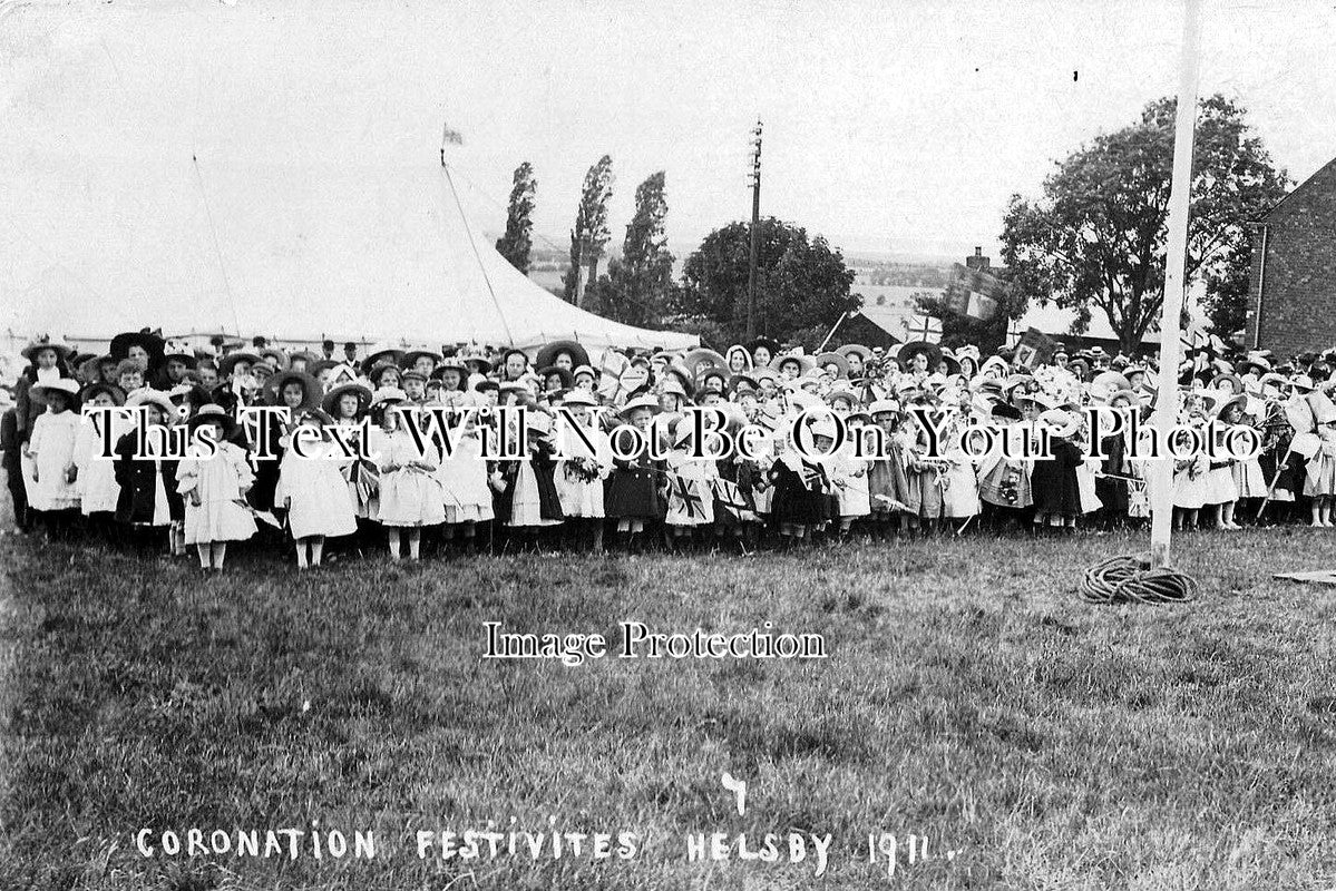 CH 839 - Coronation Festivities, Helsby, Cheshire 1911