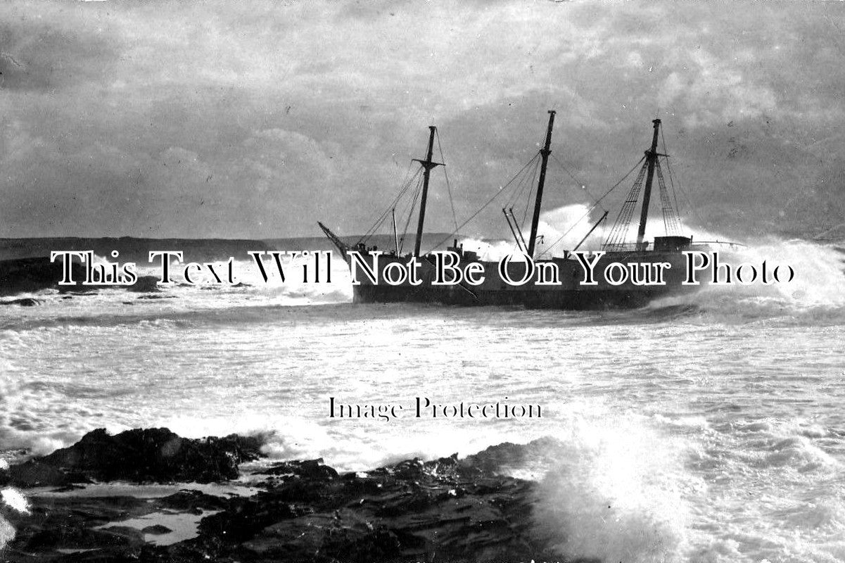 CO 1119 - Carl Of Hamburg Shipwreck, Aground Boobys Bay, Cornwall 1917
