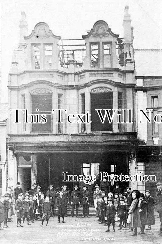 CO 12 - After The Fire, Commercial Square, Camborne, Cornwall c1906