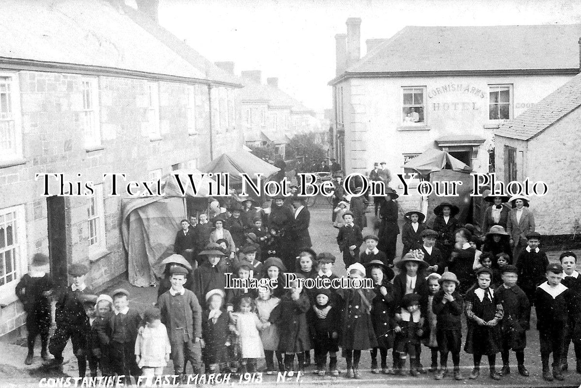 CO 1301 - Cornish Arms Hotel, Constantine Feast, Cornwall 1913
